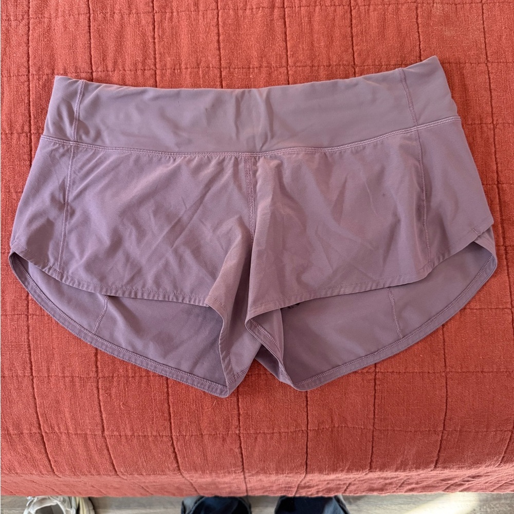 lululemon athletica Dusty Purple Athletic Shorts size 8 - Picture 1 of 4